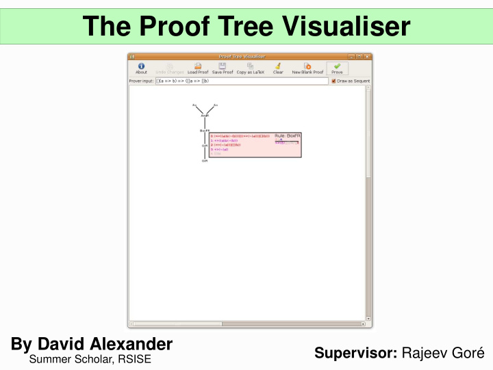 the proof tree visualiser