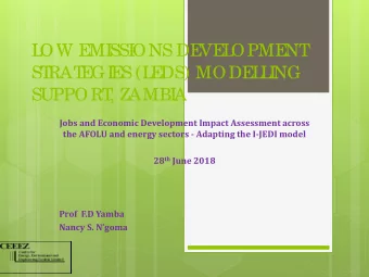 L  OW E  MI  SSI  ONS DE  VE  L  OPME  NT  ST  RAT  E  GI  E  S (L  E  DS) MODE  L  L  I  NG