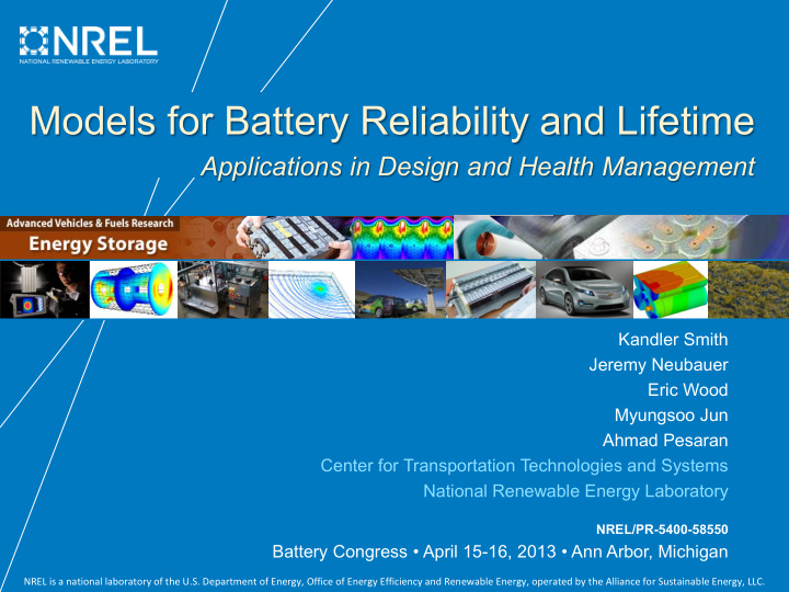 models for battery reliability and lifetime