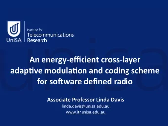 An  energy-efficient  cross-layer  adap3ve  modula3on  and  coding