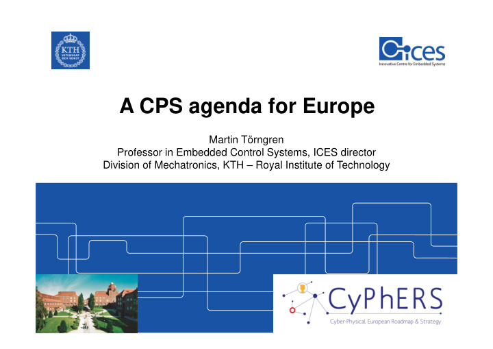 a cps agenda for europe