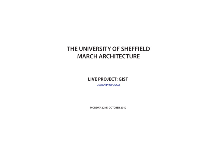 the university of sheffield march architecture