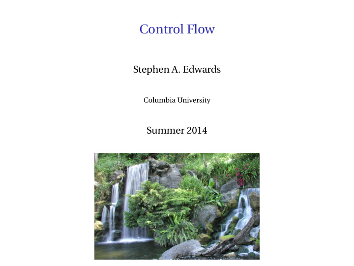 control flow