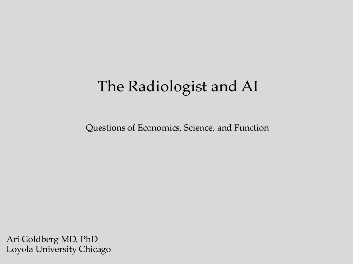 the radiologist and ai