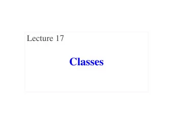 Classes  Announcements for This Lecture  Assignments  Lab this Week  A4 Thursday at midnight