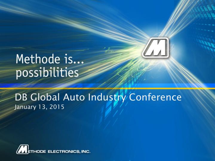 db global auto industry conference