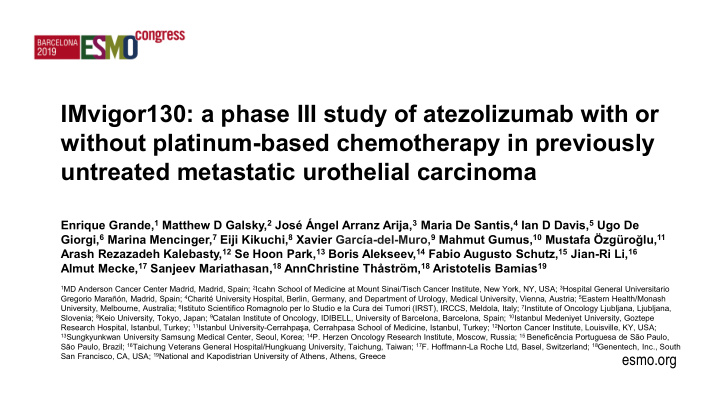 imvigor130 a phase iii study of atezolizumab with or