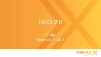 SCO 2.0  Chicago  December 11, 2018  Key Industry Metrics  Snapshot  2016  2017  % Change  Store