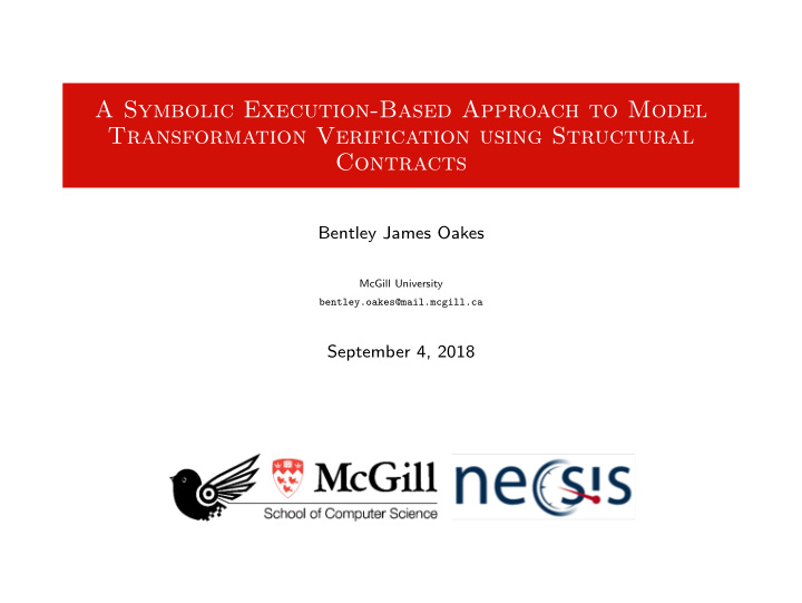 a symbolic execution based approach to model