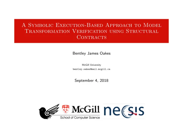 a symbolic execution based approach to model