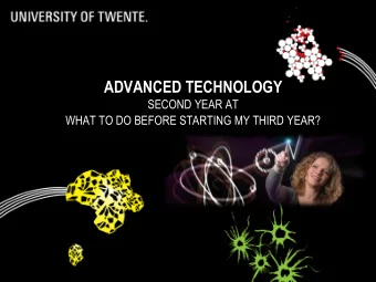 ADVANCED TECHNOLOGY  SECOND YEAR AT  WHAT TO DO BEFORE STARTING MY THIRD YEAR?  SECOND YEAR  Math