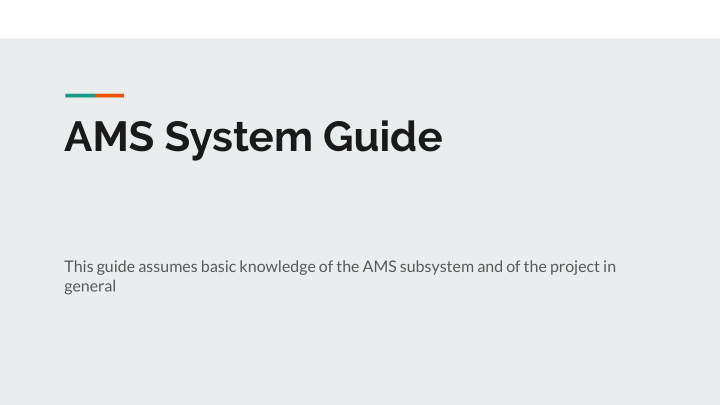 ams system guide