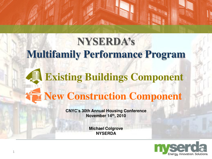 multifamily performance program