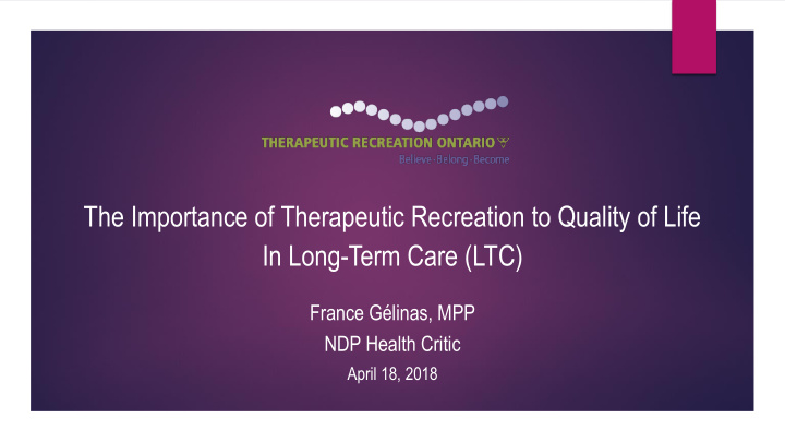 in long term care ltc