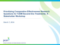 prioritizing comparative effectiveness research questions