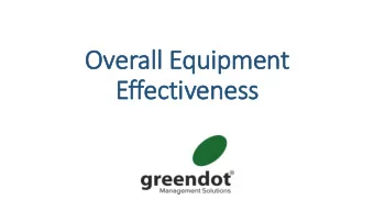 Overall Equipment  Effectiveness  OEE Calculation  Eight Major Plant Losses  Sr. No.  Losses