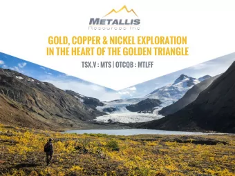 GOLD, COPPER &amp; NICKEL EXPLORATION  IN THE HEART OF THE GOLDEN TRIANGLE  TSX.V : MTS | OTCQB :