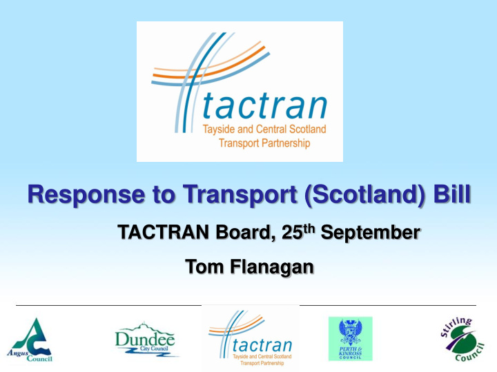 response to transport scotland bill