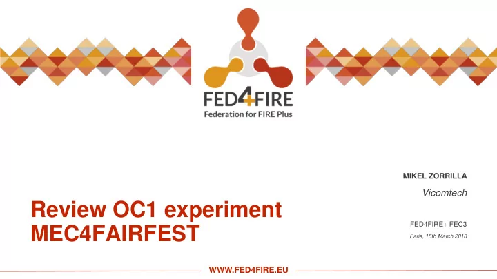 review oc1 experiment