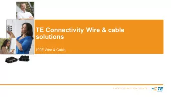 TE Connectivity Wire &amp; cable  solutions  100E Wire &amp; Cable  Launch of 100E Signal Wire
