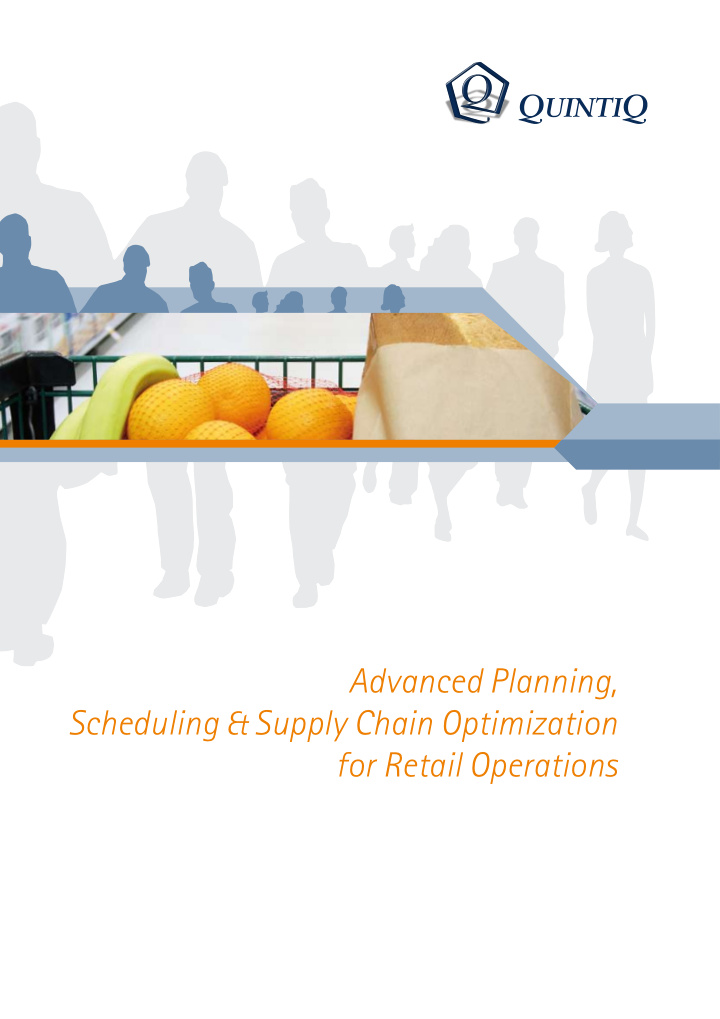 advanced planning scheduling supply chain optimization