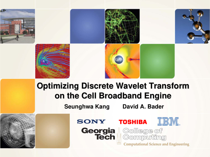 optimizing discrete wavelet transform optimizing discrete