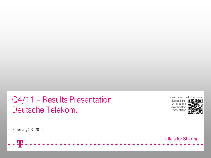 q4 11 results presentation for smartphone and tablet