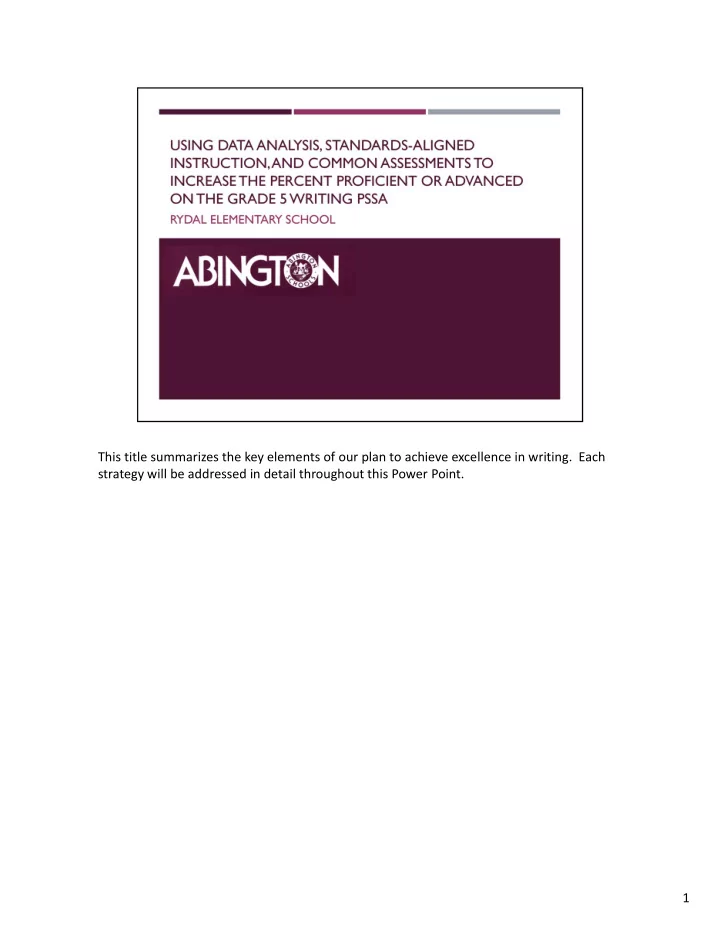this title summarizes the key elements of our plan to