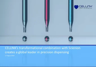 CELLINKs transformational combination with Scienion  creates a global leader in precision