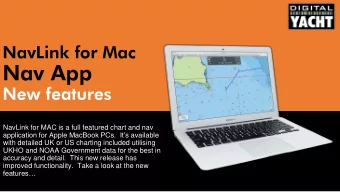 Nav App  New features  NavLink for MAC is a full featured chart and nav  application for Apple