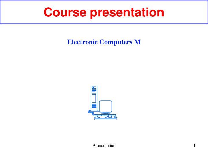 course presentation