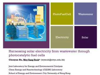+  PhotoFuelCell  Wastewater  Electricity  Solar  Harnessing solar electricity from wastewater
