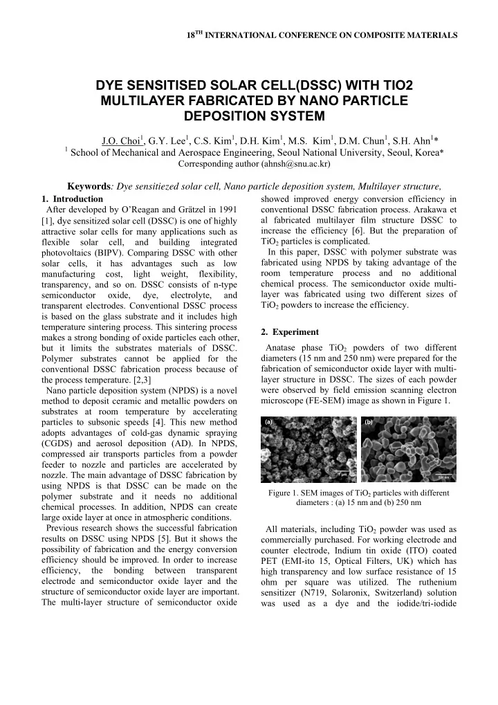 dye sensitised solar cell dssc with tio2 multilayer
