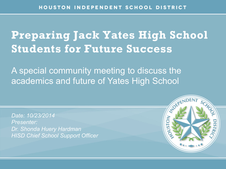 preparing jack yates high school students for future