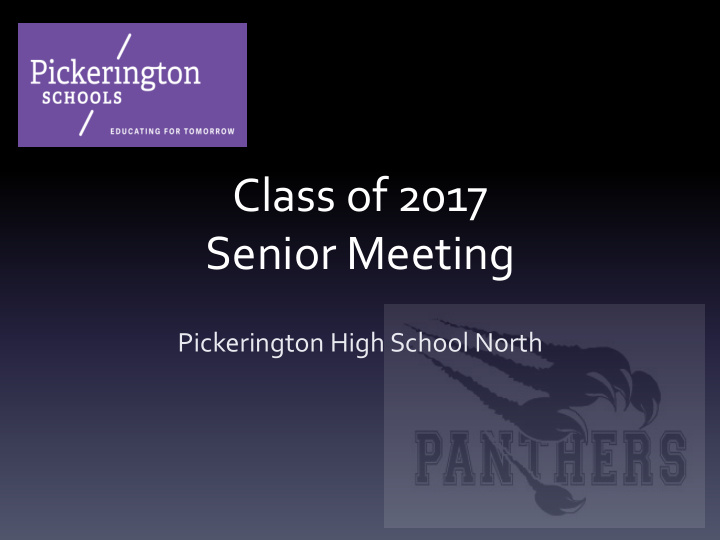 class of 2017 senior meeting