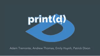 Adam Tremonte, Andrew Thomas, Emily Huynh, Patrick Dixon  Updated Problem  Quick Refreshers