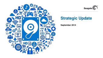 Strategic Update  September 2014  Kate Scolnick  Vice President, Investor Relations  Agenda