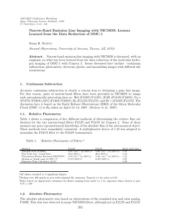 Narrow-Band Emission Line Imaging with NICMOS: Lessons  Learned from the Data Reduction of OMC-1