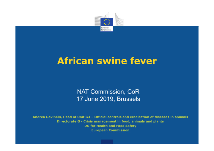 african swine fever