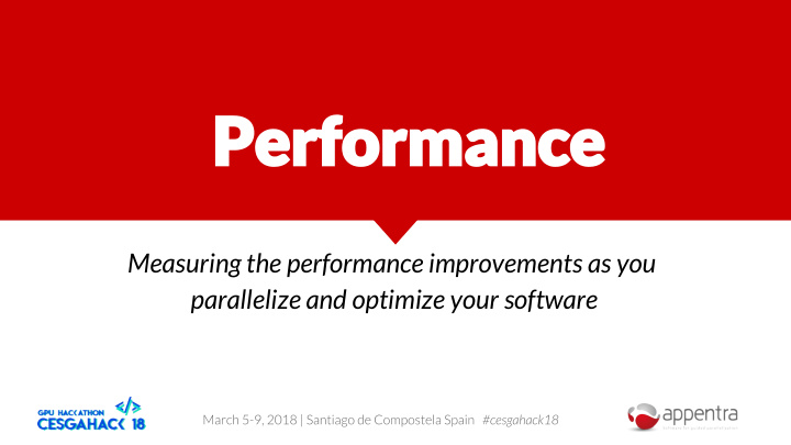 measuring the performance improvements as you parallelize