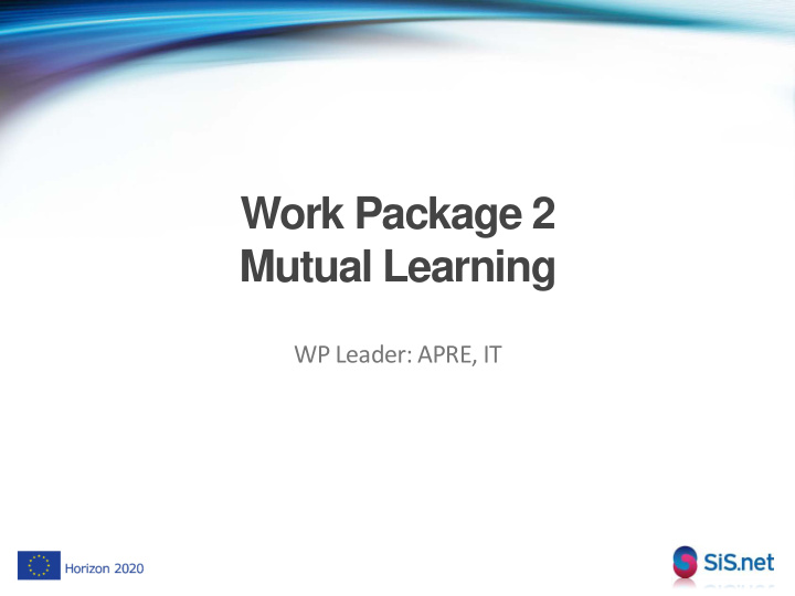 work package 2 mutual learning