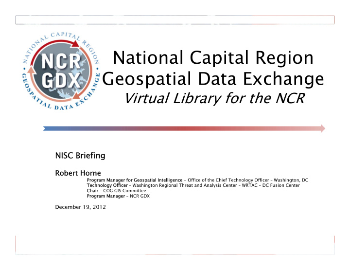 national capital region geospatial data exchange