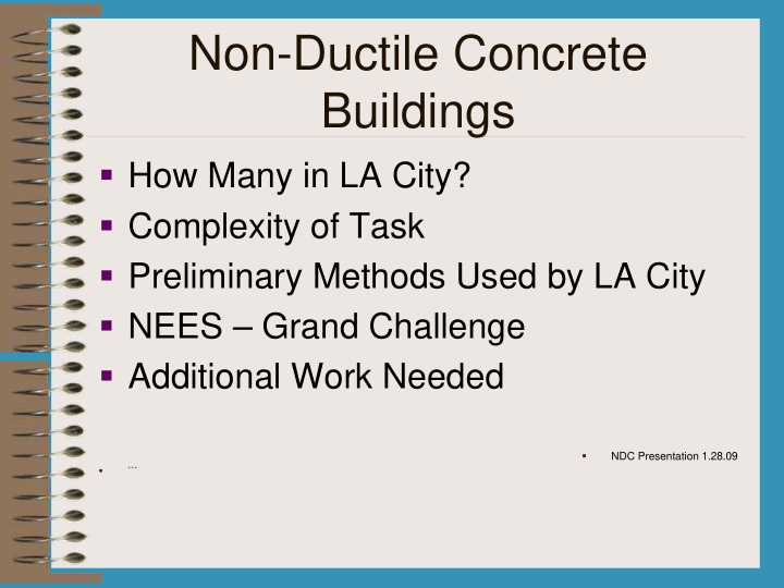 non ductile concrete buildings