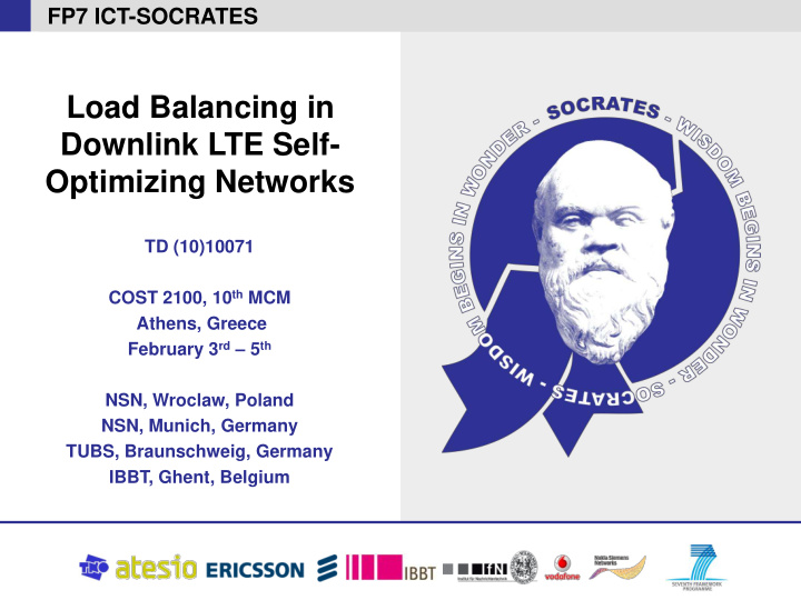 load balancing in downlink lte self optimizing networks