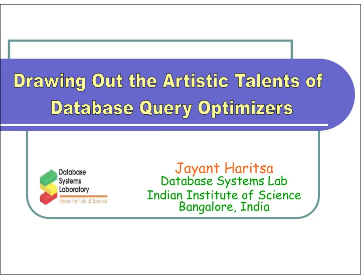 jayant haritsa