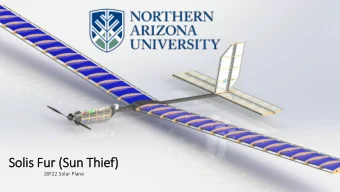 Solis Fur  r (S  (Sun Thief)  18F22 Solar Plane  Project Title  Application of Photo-Voltaic Cells