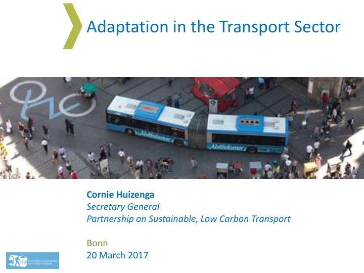 adaptation in the transport sector