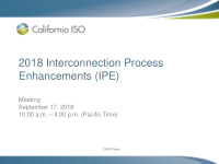 2018 interconnection process enhancements ipe