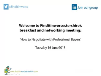 Counterpoint Courses  Building Excellence in Procurement and Communications  Essential Negotiation