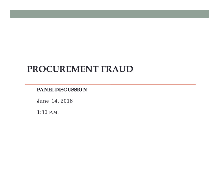 procurement fraud